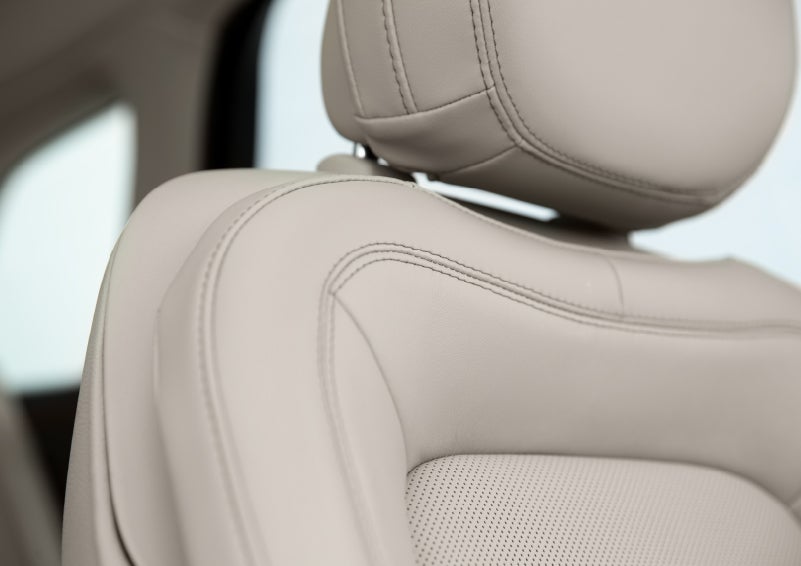 A detail shot of available leather-trimmed Perfect Position front seat shows off artistic details like luxe materials, precision stitching and supple curves | Pugmire Lincoln of Marietta in Marietta GA