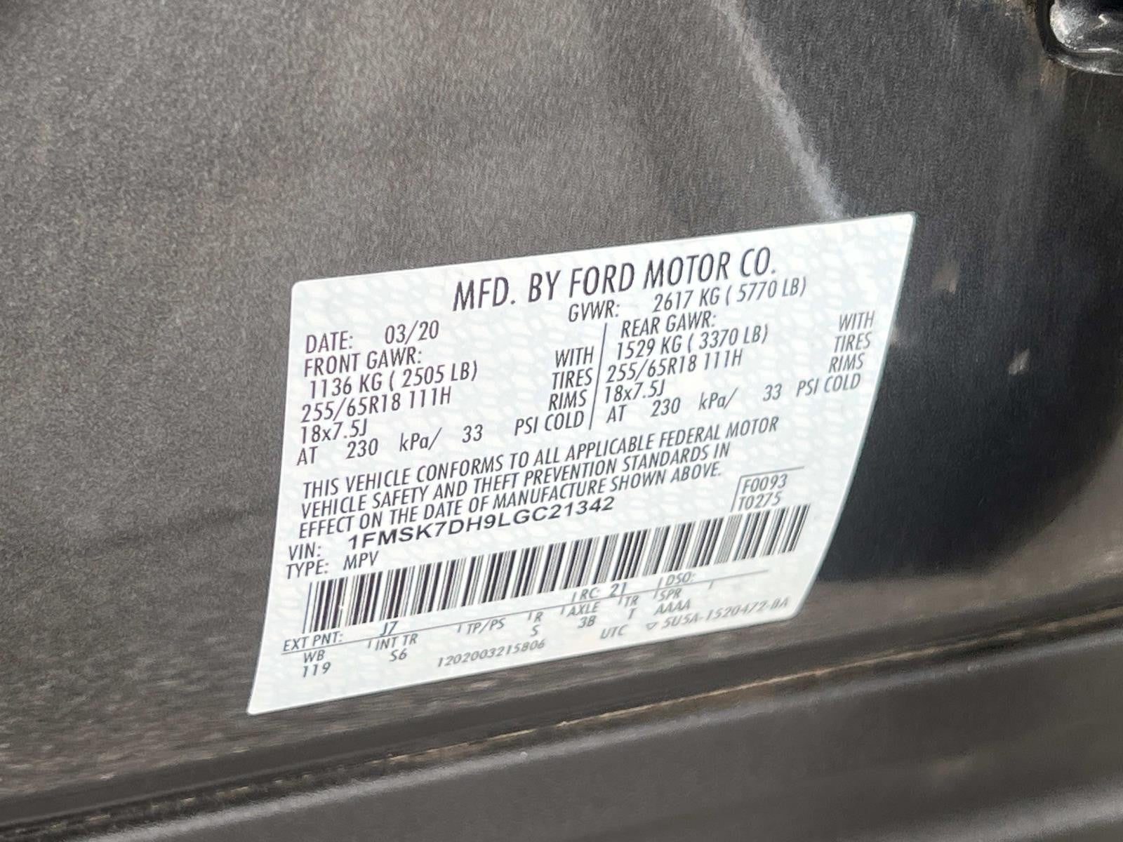 2020 Ford Explorer XLT RWD