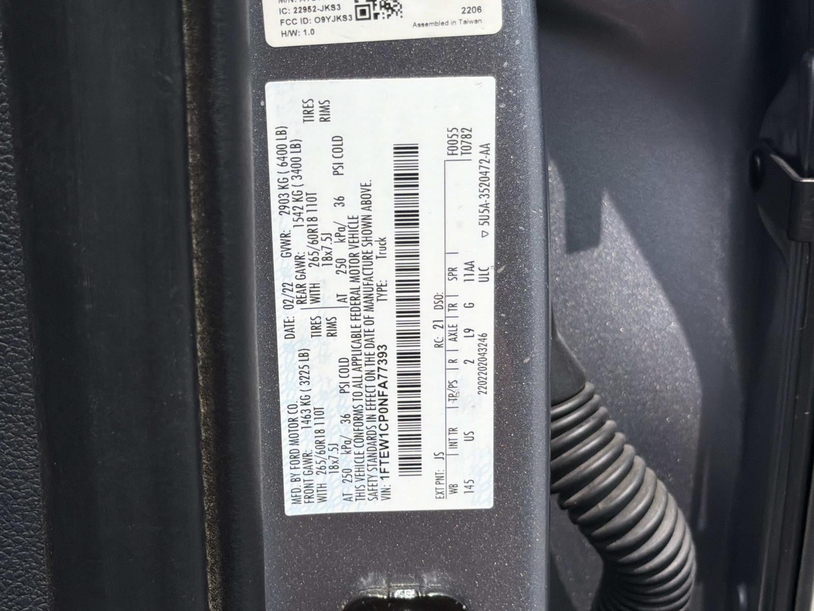 2022 Ford F-150 LARIAT 2WD SUPERCREW 6.5'