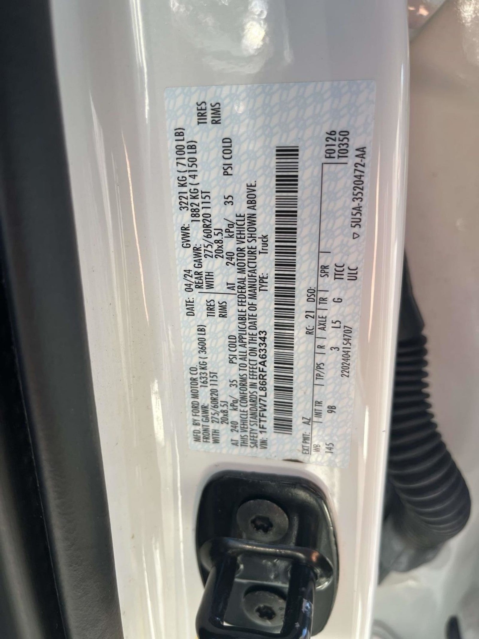 2024 Ford F-150 PLATINUM 4WD SUPERCREW 5.