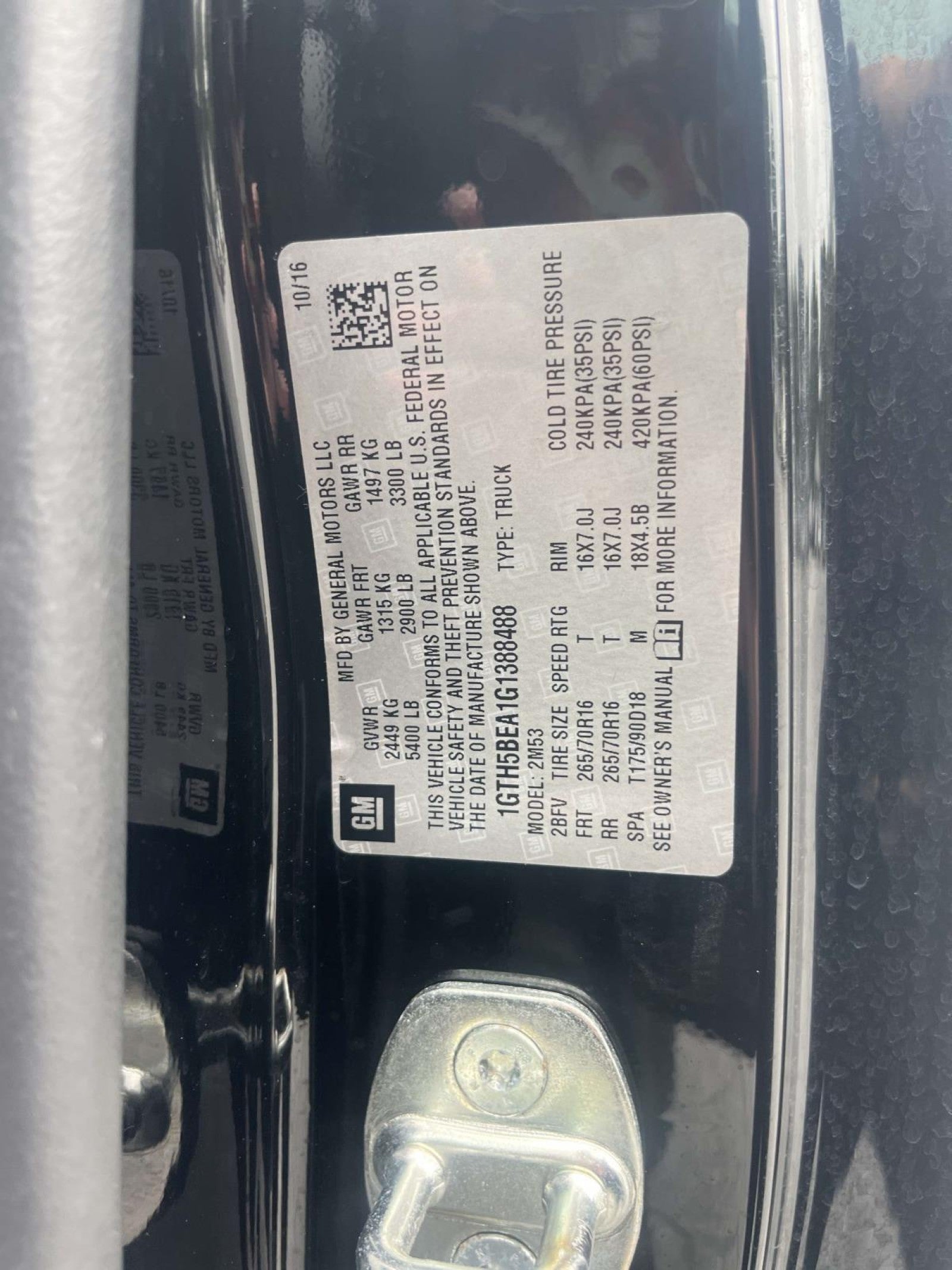 2016 GMC Canyon 2WD EXT CAB 128.3