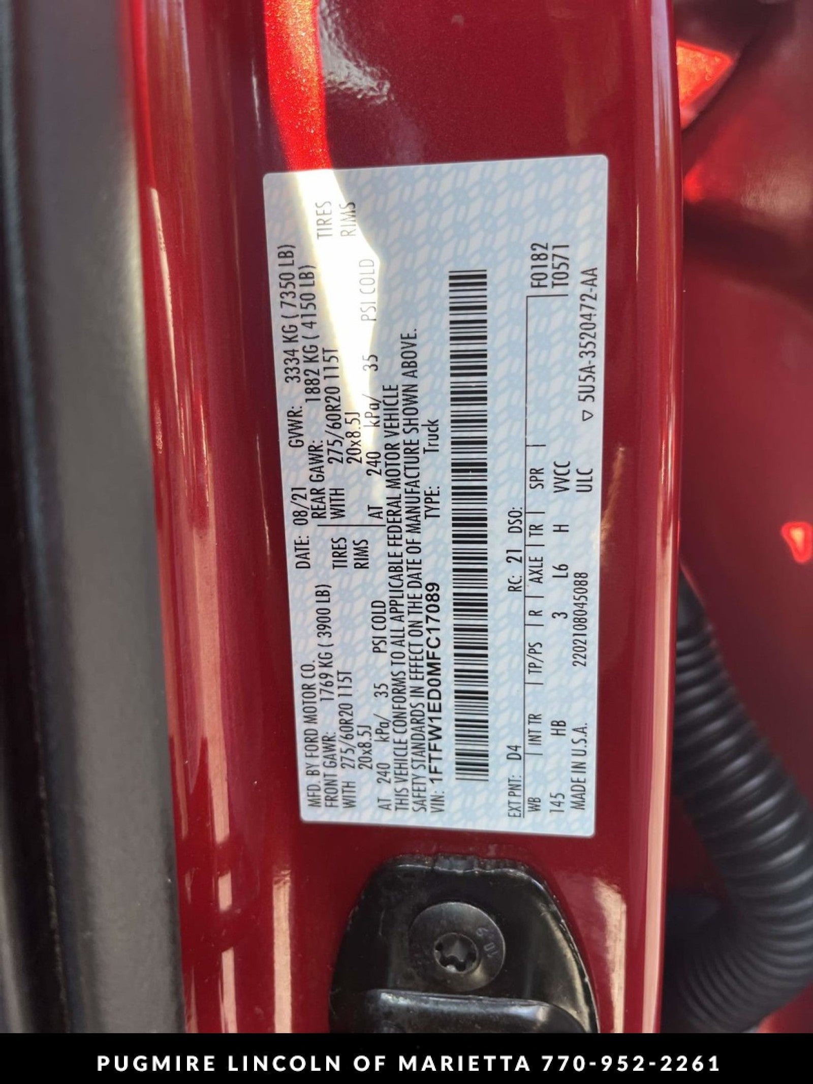 2021 Ford F-150 LARIAT