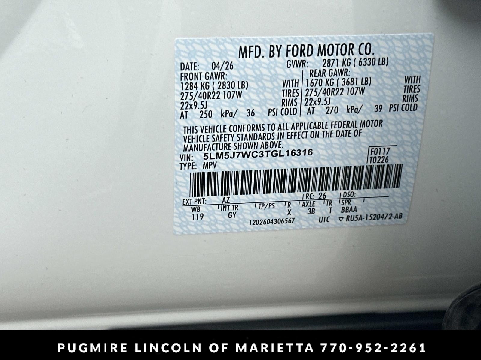 2026 Lincoln Aviator Reserve