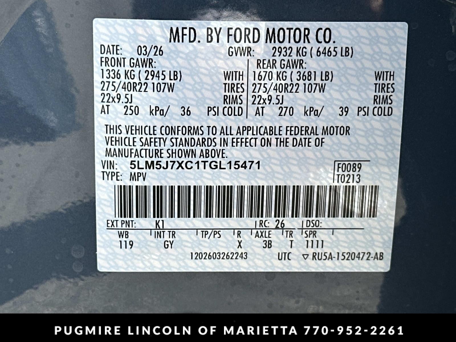 2026 Lincoln Aviator Reserve