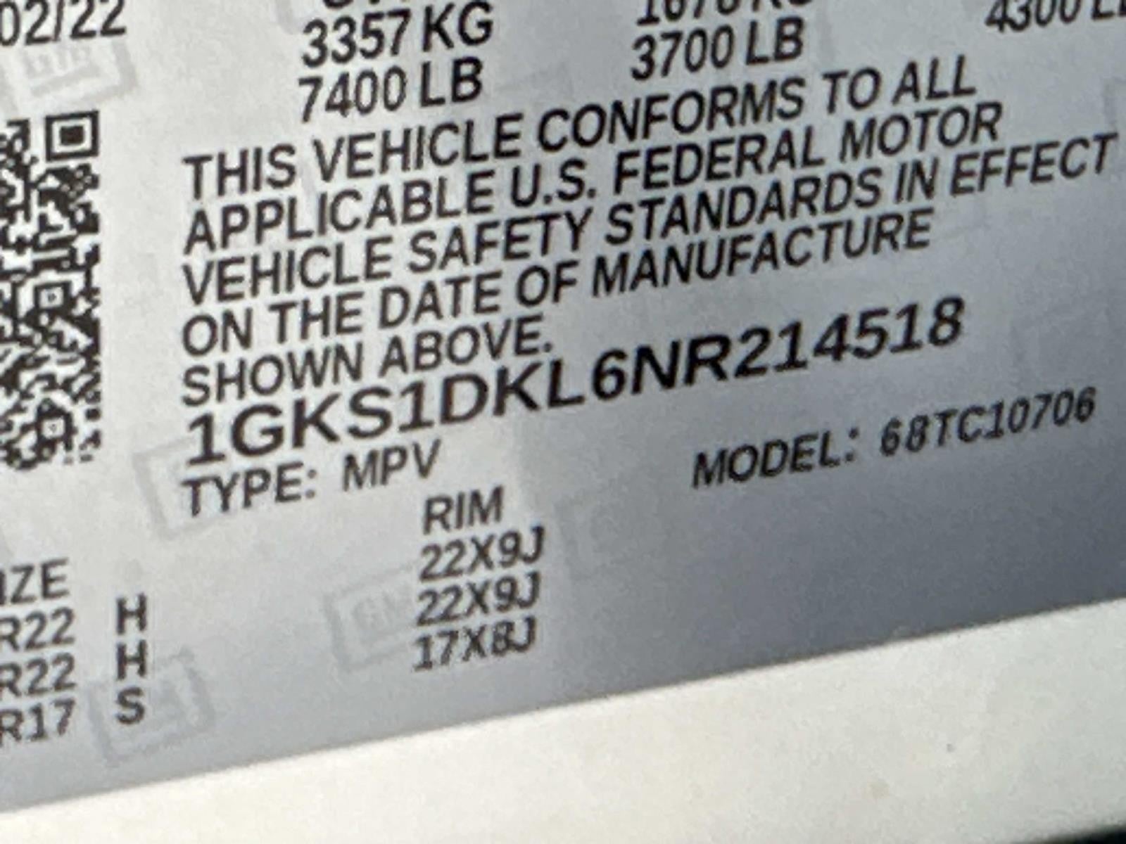 2022 GMC Yukon 2WD 4DR DENALI PREMIUM