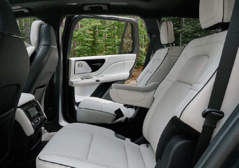 A side view of the second row with captain’s chairs in a 2027 Lincoln Aviator® Black Label™ SUV. | Pugmire Lincoln of Marietta in Marietta GA